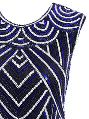  Women 1920s Art Deco Sequin Flapper Tassel Gatsby Dress 