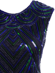 Beaded Fringed Gatsby 1920s Flapper Dress Prom Party