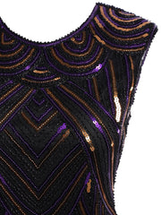 1920s Vintage Flapper Fringe Beaded Great Gatsby Party Dress