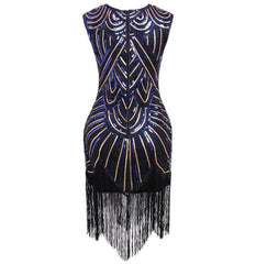 1920s Costume Sequined Embellished Fringed Gatsby Dress