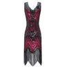 Wine Red 1920s Flapper Gatsby Dress 20's Themed Party