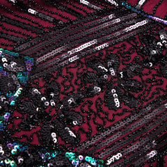 Wine Red 1920s Flapper Gatsby Dress 20's Themed Party
