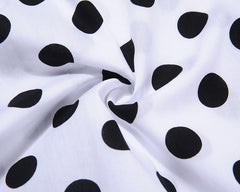 White Polka Dot Dress 1950s Women's Fashion Large Vintage Dresses