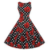  50s Polka Dot Dress Floral 1950s Fashion Audrey Hepburn Vintage Style Dresses