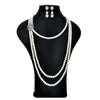 1920s Jewelry Flapper Great Gatsby Imitation Pearl Necklace and Earrings