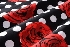 Vintage Polka Dot Retro Cocktail Prom Dresses 50's Vintage Halter Dress