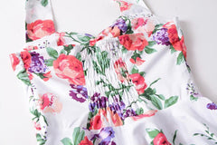1950s Halter Floral Spring Garden Party Picnic Dress