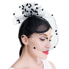 Sinamay Feather Fascinators Womens Pillbox Flower Derby Hat with Headband and Clip