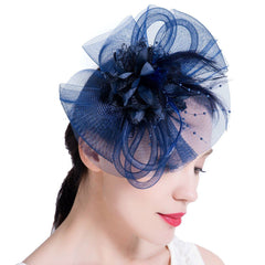 Vintage Mesh Net Wedding Feather Fascinators Headband