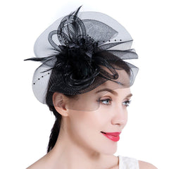  Vintage Mesh Net Fascinator Headband for Girls and Women Tea Party Cocktail