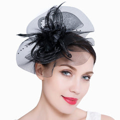  Vintage Mesh Net Fascinator Headband for Girls and Women Tea Party Cocktail