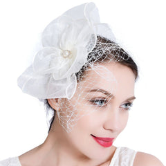 Vintage Pillbox Feather Derby Headband Fascinator Hat Hair Band For Cocktail Tea Party