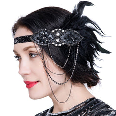  Fascinator Headband 1920s Flapper Gatsby Hair Accessories