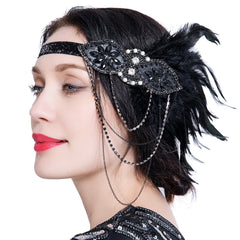  Fascinator Headband 1920s Flapper Gatsby Hair Accessories