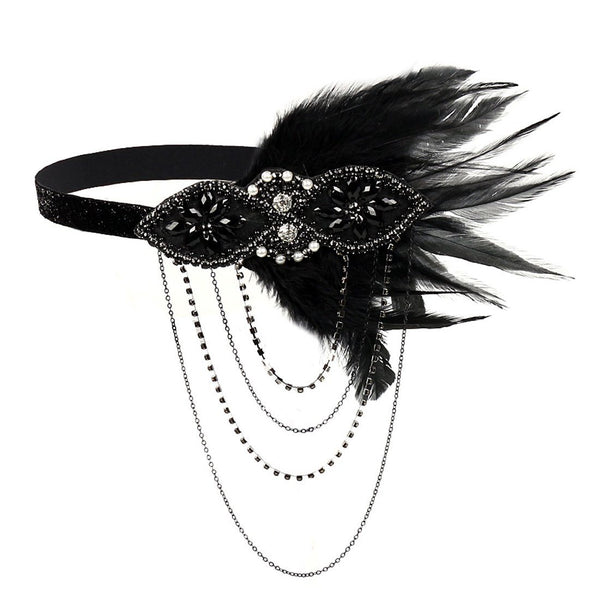  Fascinator Headband 1920s Flapper Gatsby Hair Accessories