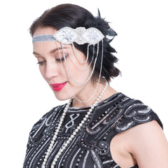  Fascinator Headband 1920s Flapper Gatsby Hair Accessories