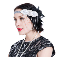  Fascinator Headband 1920s Flapper Gatsby Hair Accessories