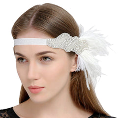 Feather Hairband 1920s Flapper Headpiece Great Gatsby