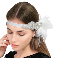 Feather Hairband 1920s Flapper Headpiece Great Gatsby