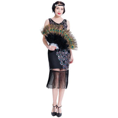 Gatsby 1920s Flapper Dress Sequin Peaky Blinder Themed Party