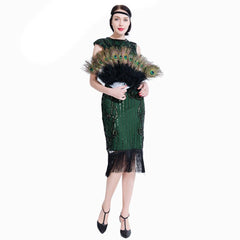 Green Gatsby Dress Downton Abbey Speakeasy Charleston 1920's Party