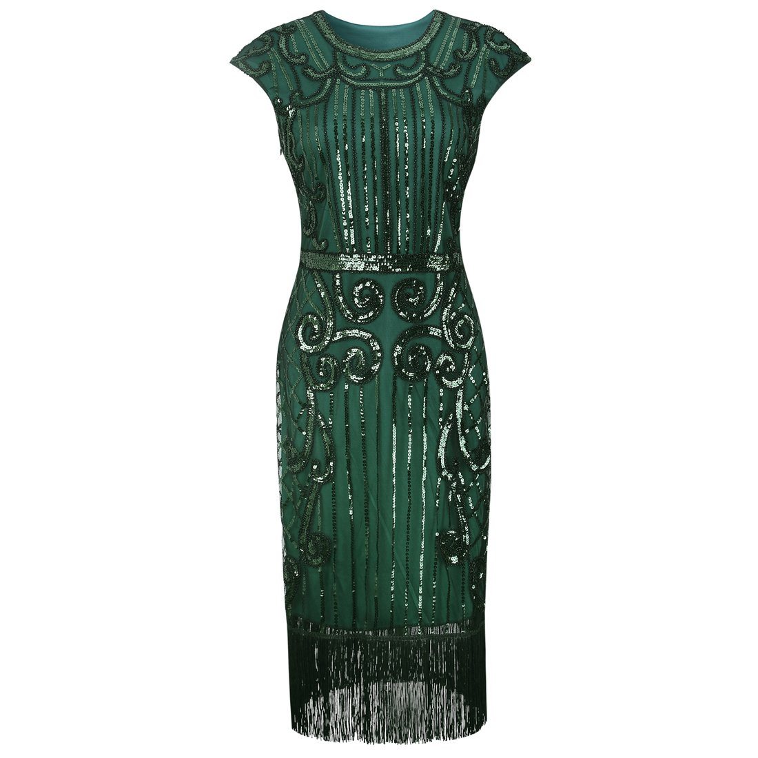 Green Gatsby Dress Downton Abbey Speakeasy Charleston 1920's Party