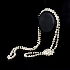 Great Gatsby Faux Pearl Pendant Necklace 1920s Jewelry