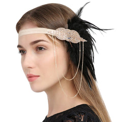 Great Gatsby Flapper Fascinator Headbands Tassels 1920S