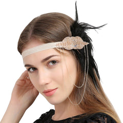 Great Gatsby Flapper Fascinator Headbands Tassels 1920S