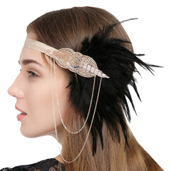 Great Gatsby Flapper Fascinator Headbands Tassels 1920S