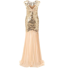 1920s Dress Fashion Long FlapperGreat Gatsby Dowton Abbey Evening Gown
