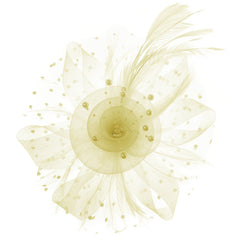 Women's Fascinators Hat Flower Mesh Ribbons Headband Forked Clip Wedding Headwear