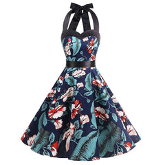 Retro Audrey Swing Pinup Rockabilly Dress Pleated Vintage Dress