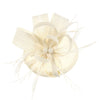 Women Elegant Fascinator Hat Bridal Feather Hair Clip Accessories 