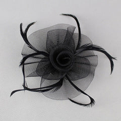 Womens Fascinators Feather Pillbox Hat Cute Beads for Cocktail Derby Wedding Church