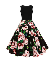 1950s Vintage Retro Ladies Dresses Rose Floral