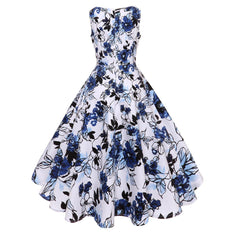 Floral 50s Vintage Rockabilly Swing Dress