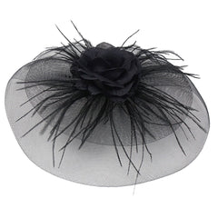 Feather Fascinators for Women Pillbox Hat for Wedding Party Derby Royal Banquet