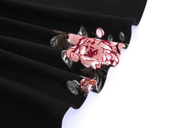 Women's Vintage Longsleeve Floral Dress Cocktail Skater