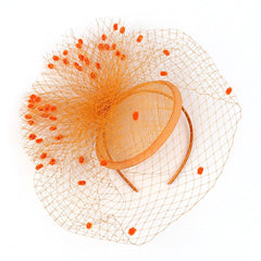 Wedding Fascinator Veil Feather Headband Hats Women Brides Hair Accessories