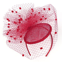 Feather Mesh Net Veil Party Fascinator Hat Flower Derby Hat Clip and Hairband