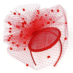 Wedding Fascinator Veil Feather Headband Hats Women Brides Hair Accessories