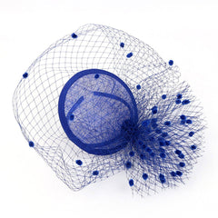 Sinamay Feather Fascinators Womens Pillbox Flower Derby Hat with Headband and Clip