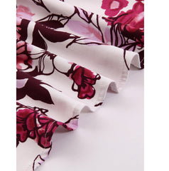 1950s Vintage Retro Floral Printed Hepburn Dress