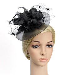Feather Black Fascinator Hat Occasion Wedding Hats