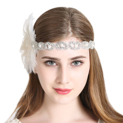 Peacock 1920s Flapper Headband Art Deco