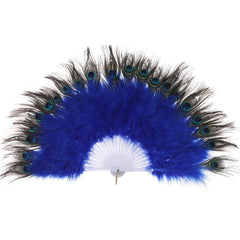 Roaring 20s Peacock Feather Fan Flapper Accessories