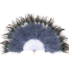 Roaring 20s Peacock Feather Fan Flapper Accessories