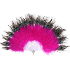 Roaring 20s Peacock Feather Fan Flapper Accessories