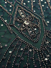Green Women Evening Dress 1920s Flapper Gatsby Gown
